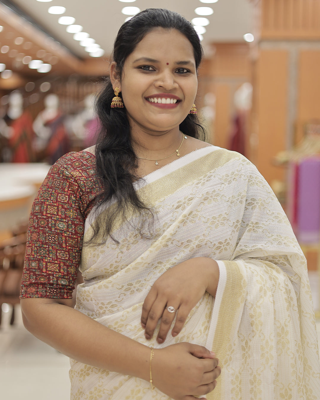 Womens Onam Special kerala set saree -G314/1298/ESR114
