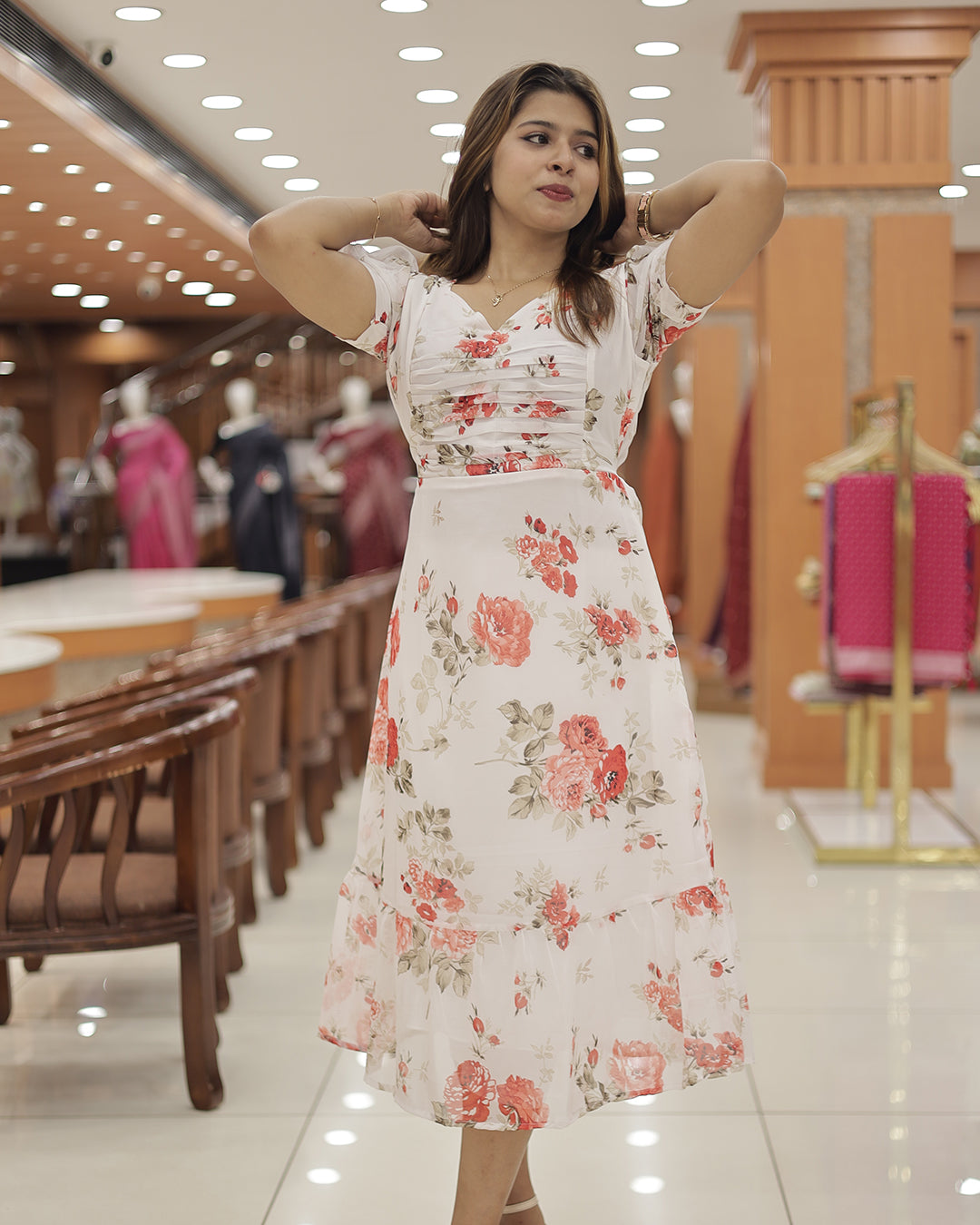 Women's Georgette Printed Frock -G315