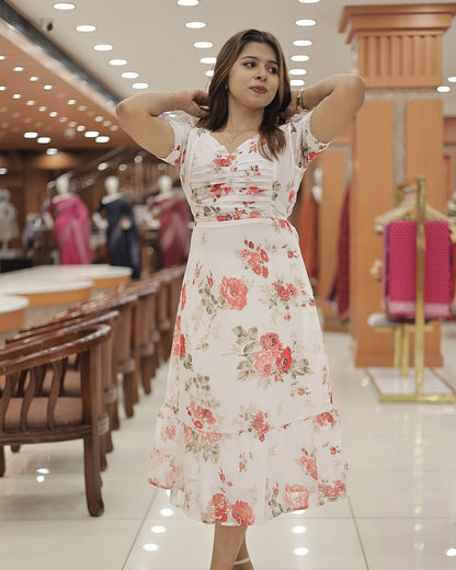 Women's Georgette Printed Frock -G315