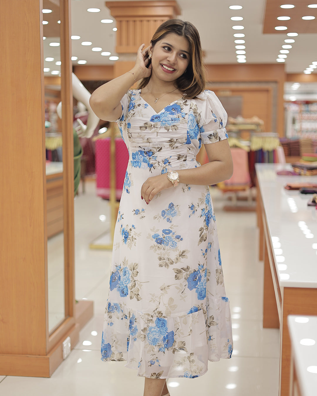 Women's Georgette Printed Frock -G315