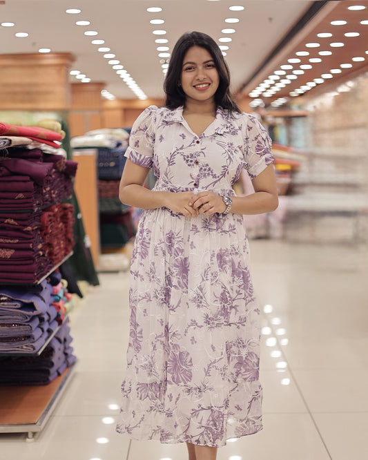 Women's Georgette Print Frock -G347
