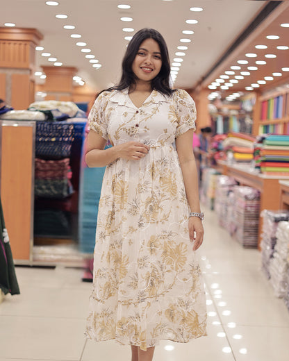 Women's Georgette Print Frock -G347