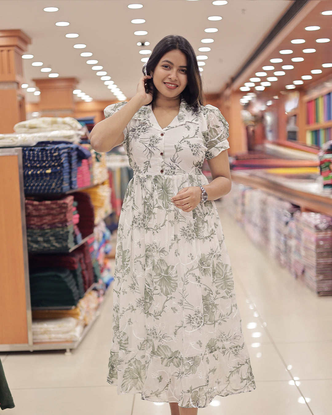 Women's Georgette Print Frock -G347