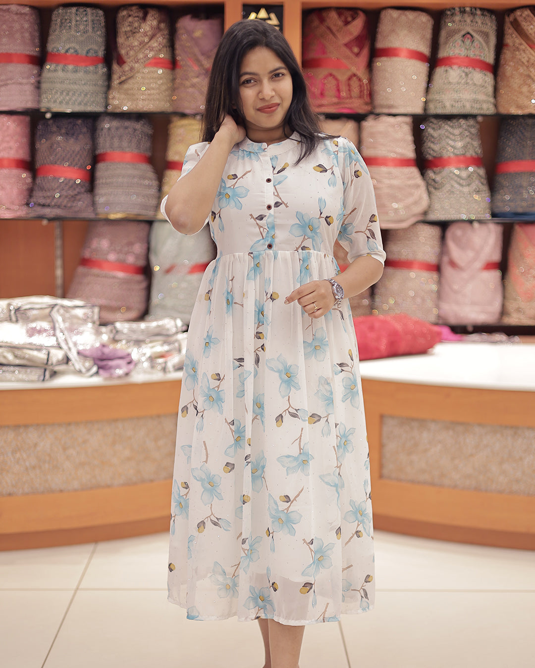 Women's Printed Frock -G351