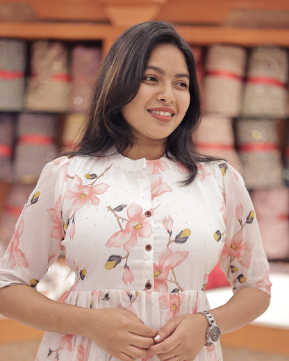 Women's Printed Frock -G351