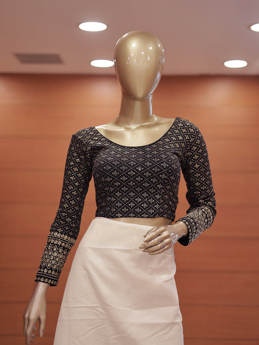 Women's Stretchable Blouse with Full Sleeves -G376