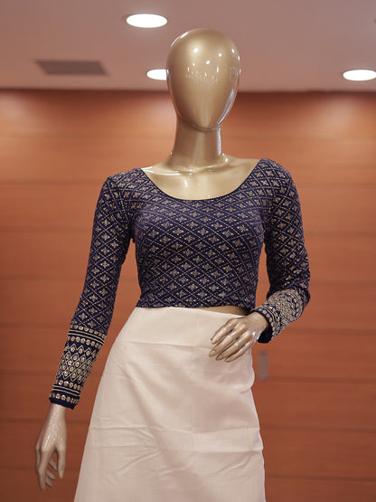 Women's Stretchable Blouse with Full Sleeves -G376