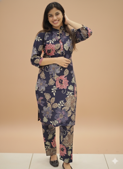 Women's Printed Co-ord Set - 1293