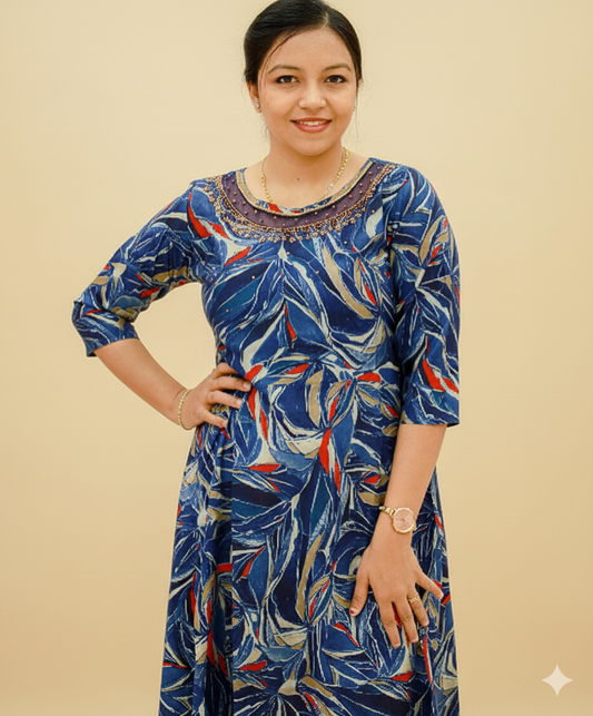 Women's Rayon Umbrella Kurti - 1203