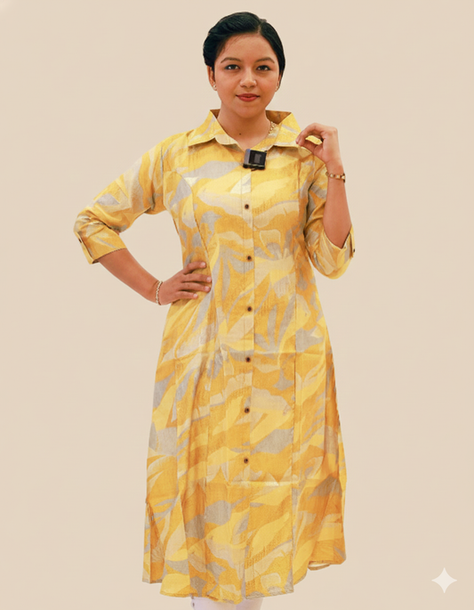 Women's  Aline Cotton Kurti - 1197