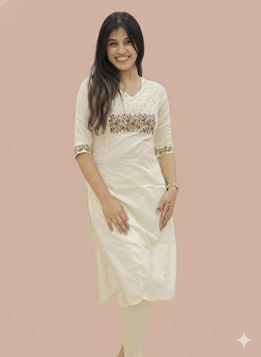 Women's Embroidery Kurthi -G370
