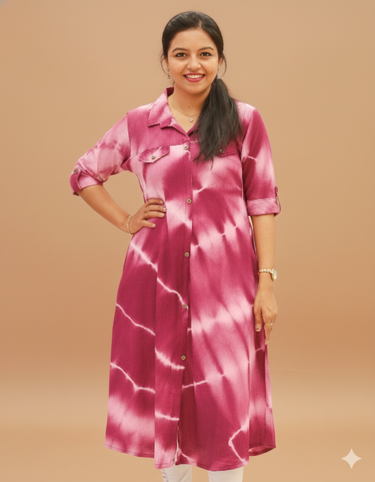 Women's Tie & Dye Aline Kurti - 1168