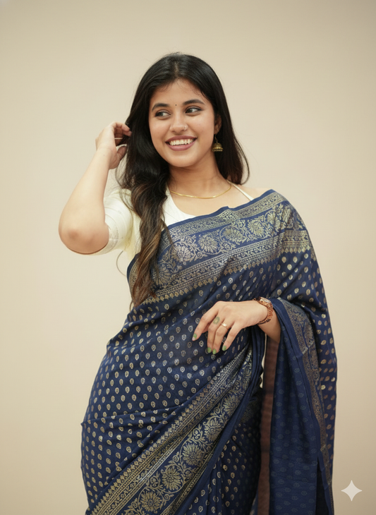 Women's Vichithra Silk Saree in Brocade design- R239