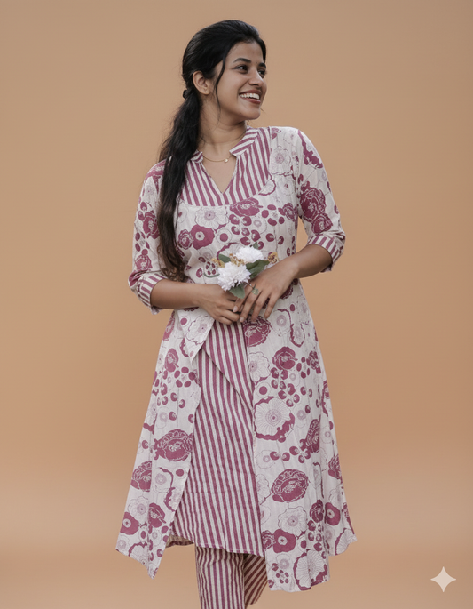 Women's Cotton Floral Kurti Dress -G341