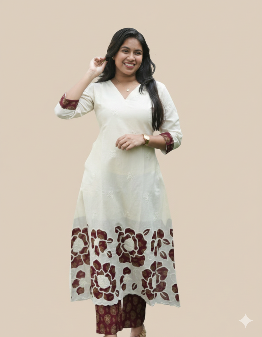 Onam Special Top with  Bottom Set -G372