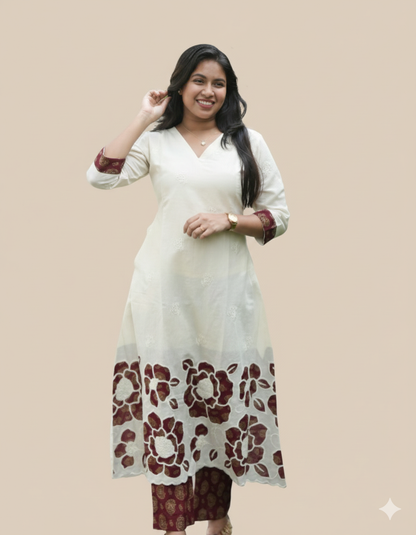 Onam Special Top with  Bottom Set -G372