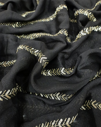 Running Material in Georgette Handwork-G213