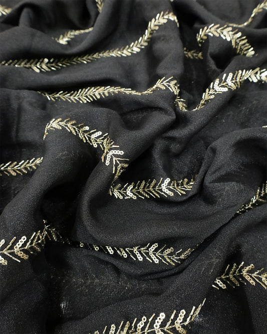 Running Material in Georgette Handwork-G213