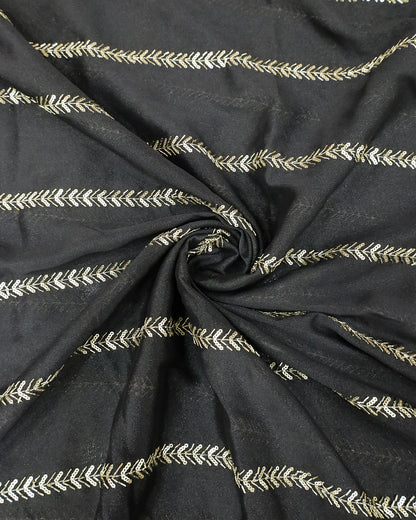 Running Material in Georgette Handwork-G213