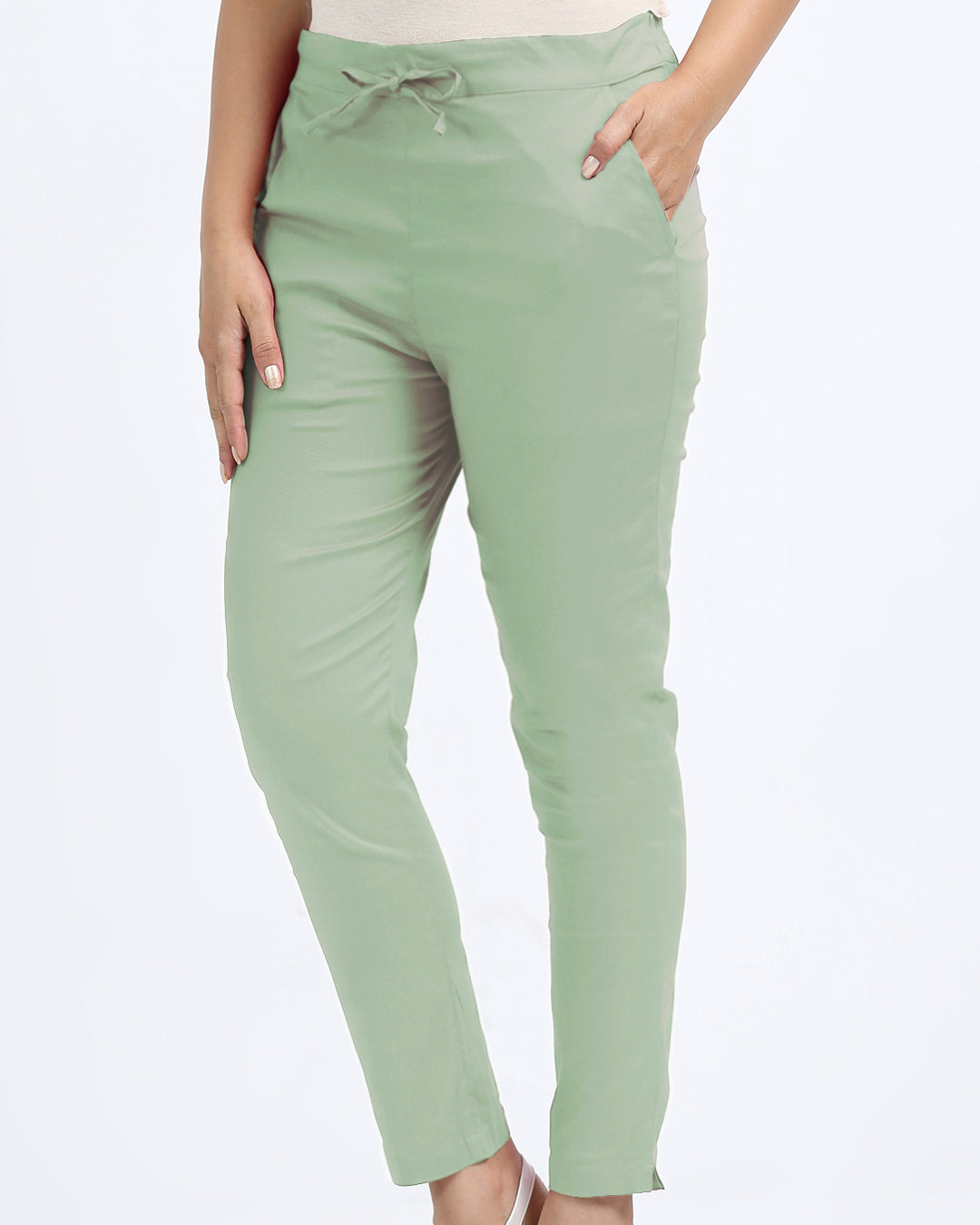 Women's Cotton Lycra Cigarette Pant -1153