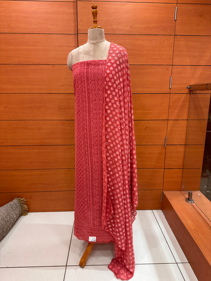 Women's Chikankari Salwar Suit with Mirror Worked Dupatta - 1214