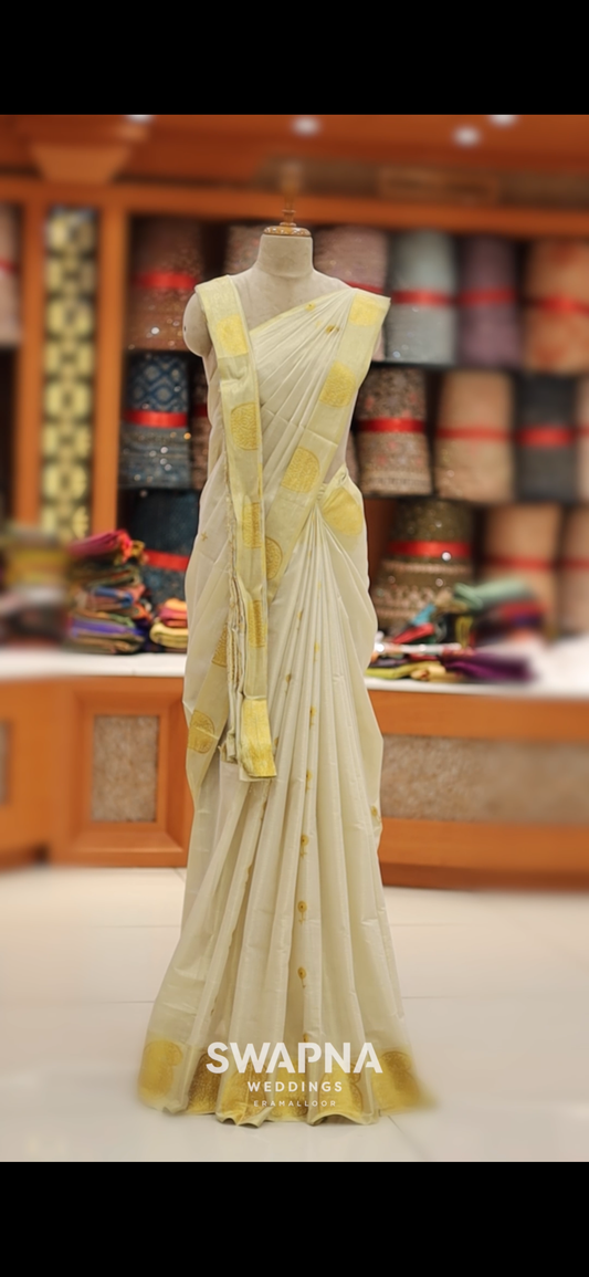 Designer Kerala Set Saree -D101