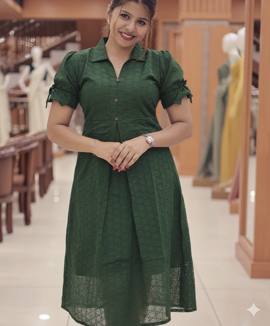 Women’s Hakkoba Frock Kurti -G378(Pre order)