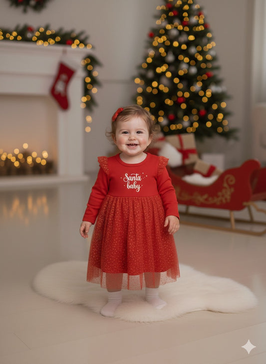 Christmas Celebration Santa Baby Dress - R534/2