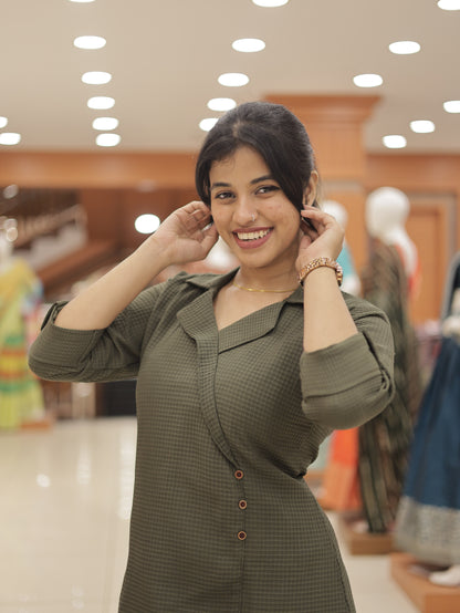 Women's wrap style Aline Kurti -1454