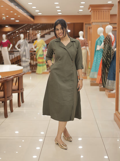 Women's wrap style Aline Kurti -1454