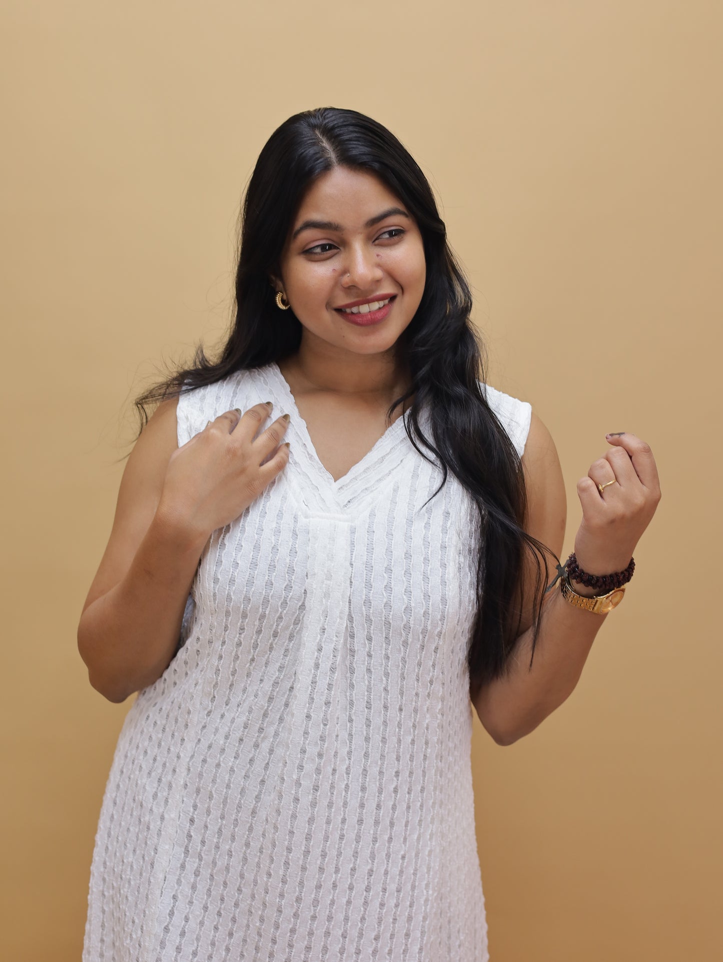 Imported Netted Fabric Western Dress – R562