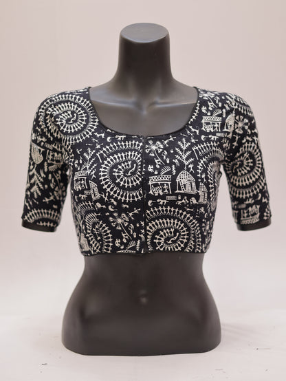 Ready to Wear Cotton Ajrak Printed Blouse -G307