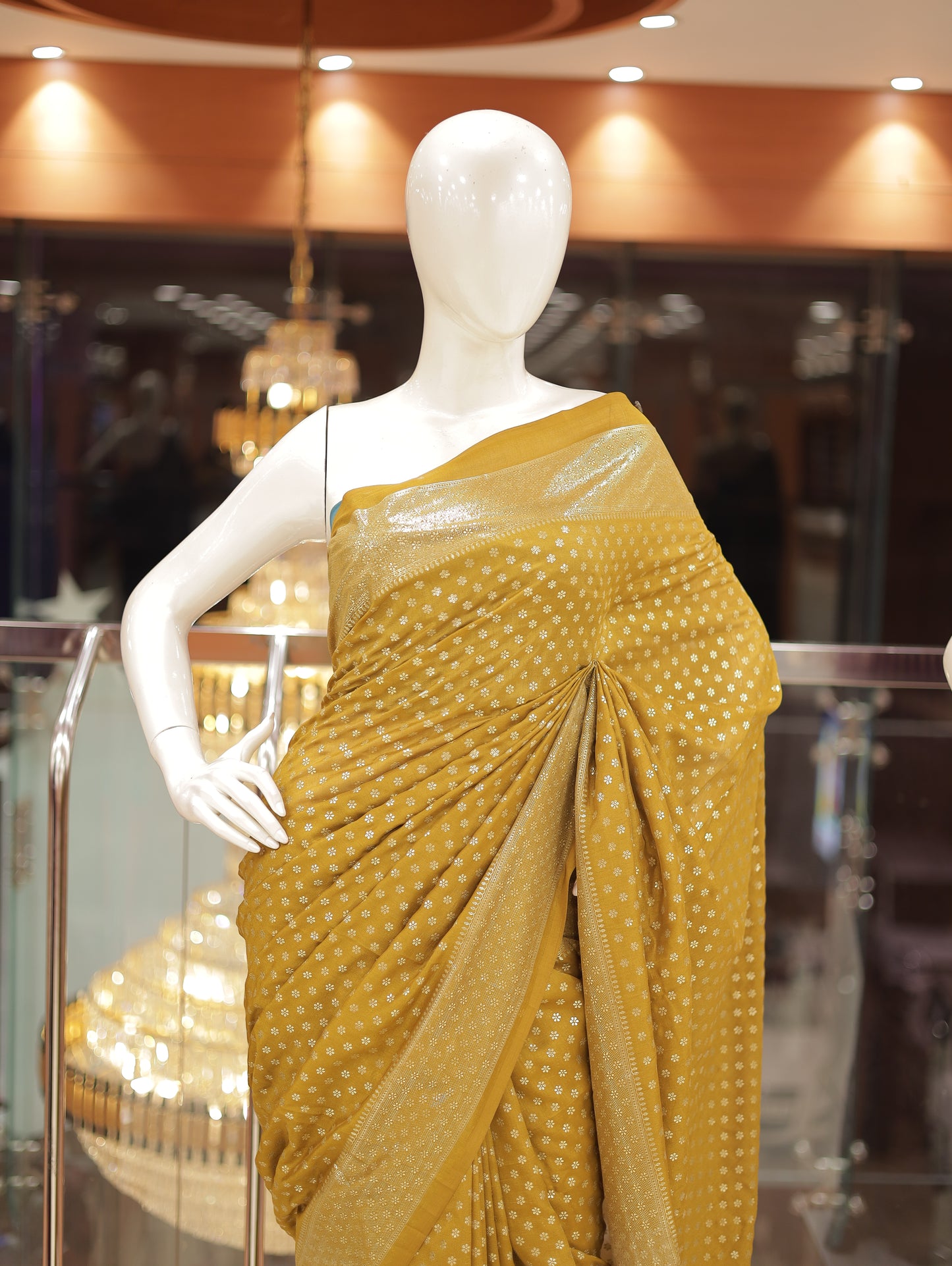 Vichitra Silk Saree with Brocade Border & Butta Design – R588