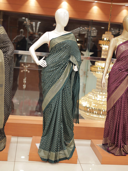 Vichitra Silk Saree with Brocade Border & Butta Design – R588
