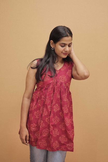 Cotton Aliya Cut Short Kurti for Women – R523