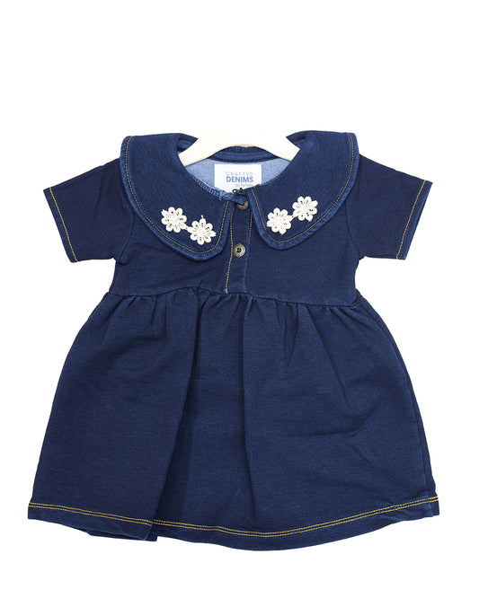 Girls New Born Denim Frock 1243