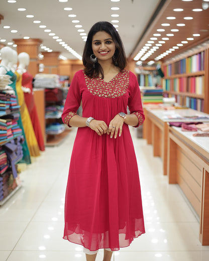 Women's Georgette Kurti -1462