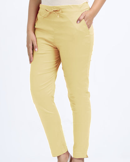 Women's Cotton Lycra Cigarette Pant -1153