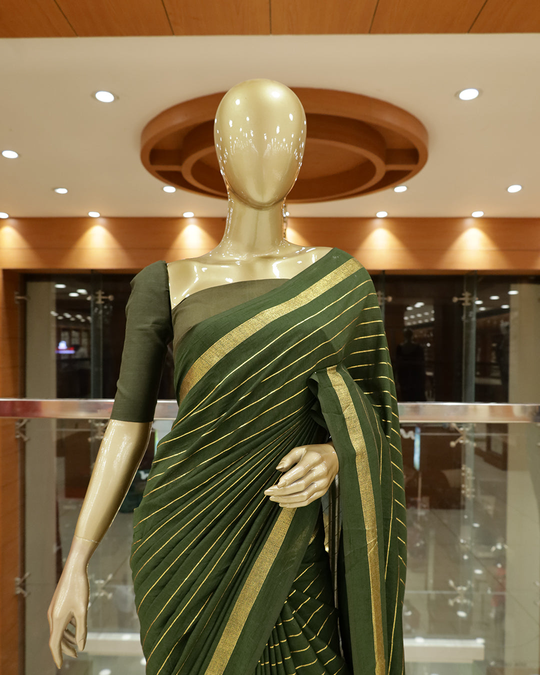 Vichitra Silk Sarees with Golden Stripes - G201