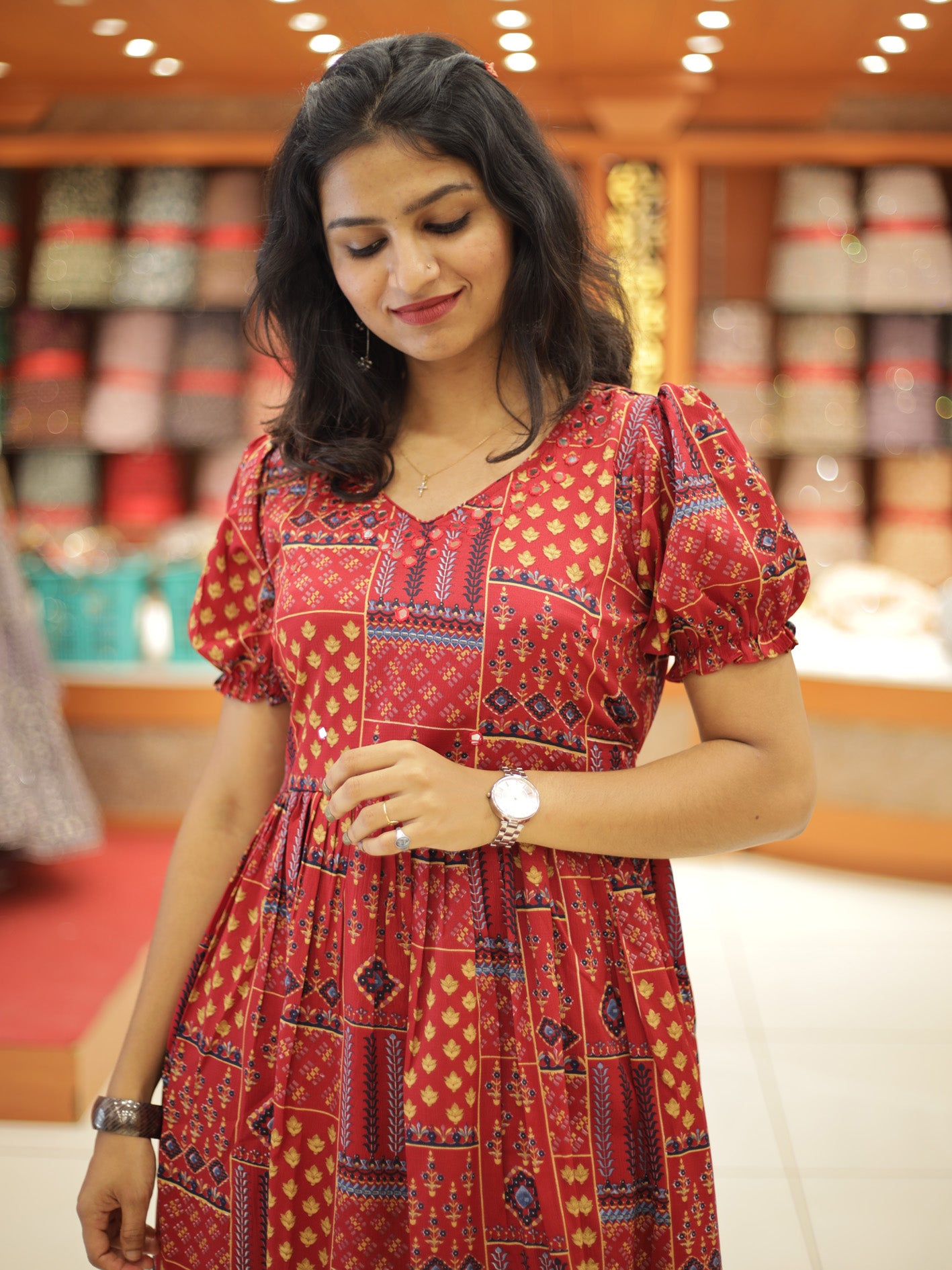 Women's printed Frock - 1304