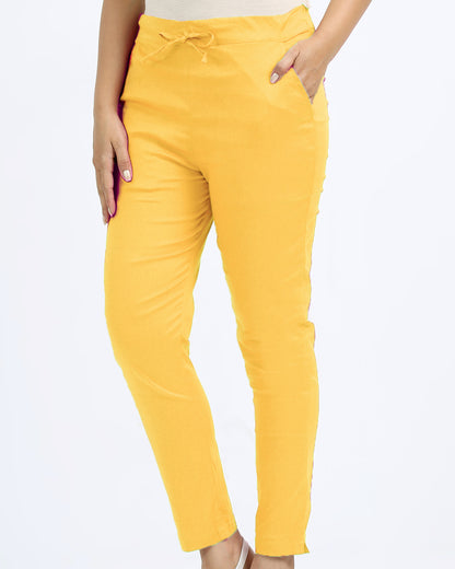 Women's Cotton Lycra Cigarette Pant -1153