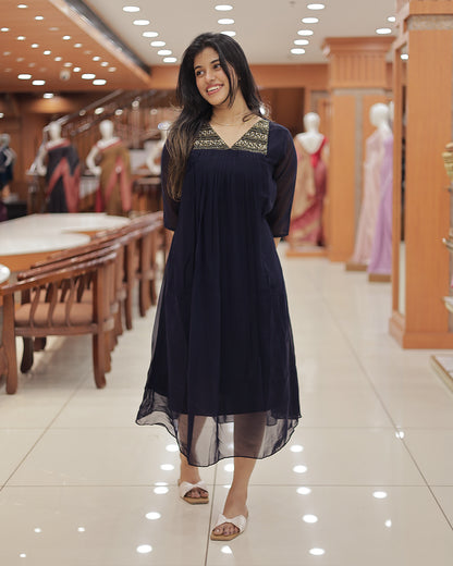 Women's Handworked Aline Kurti -R473