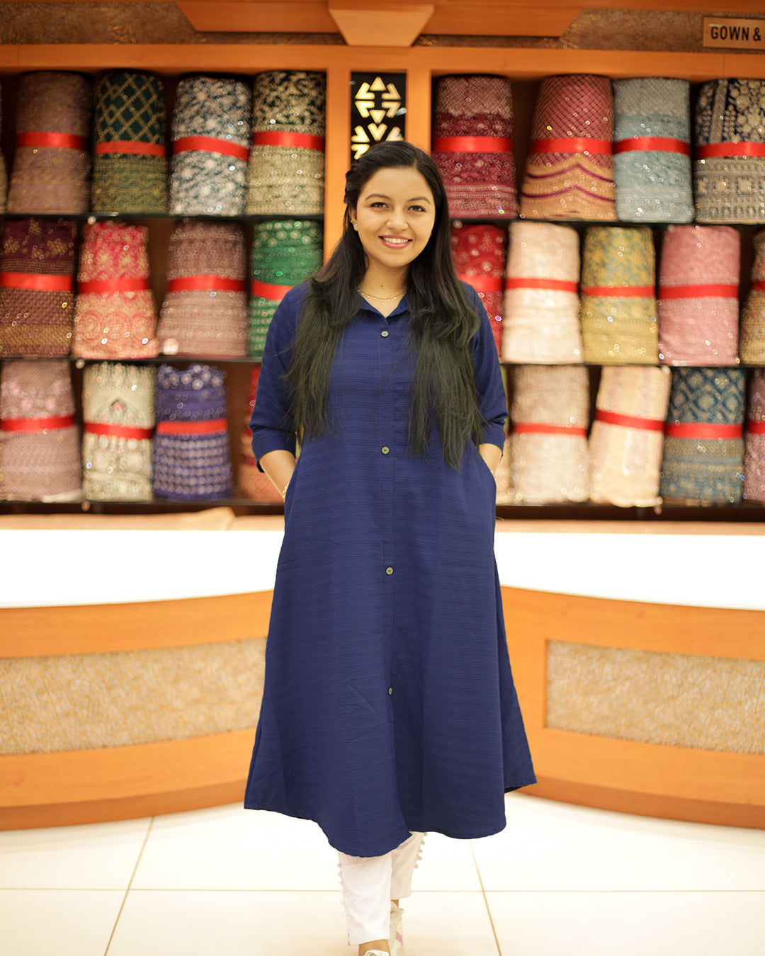 Women's A-line Kurthi- 1244