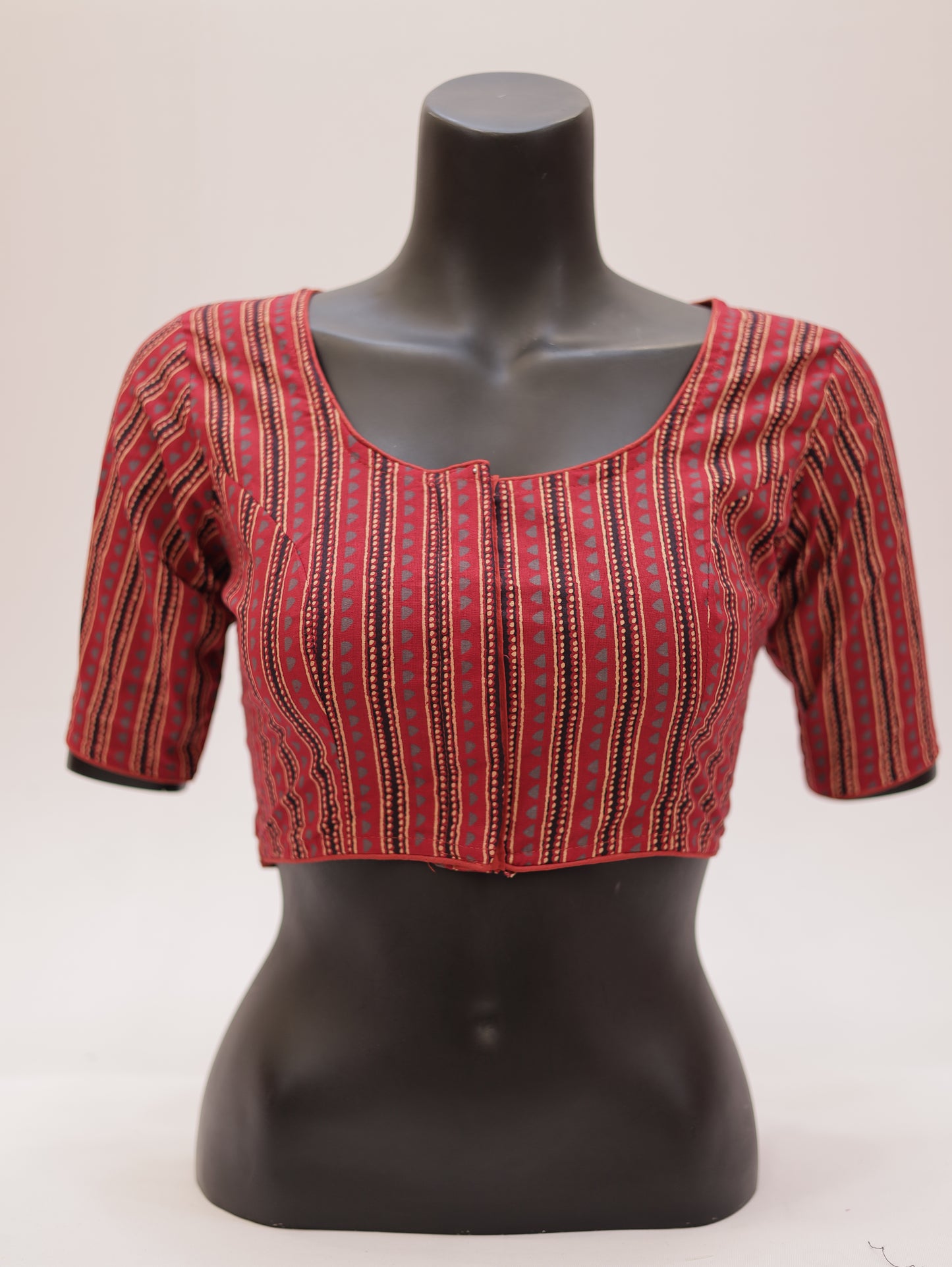 Ready to Wear Cotton Ajrak Printed Blouse -G307