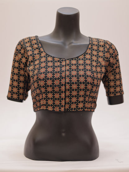 Ready to Wear Cotton Ajrak Printed Blouse -G307