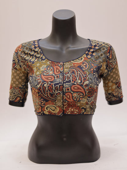 Ready to Wear Cotton Ajrak Printed Blouse -G307