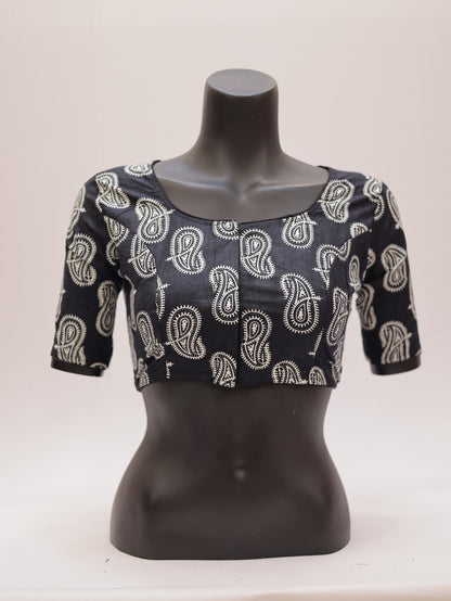 Ready to Wear Cotton Ajrak Printed Blouse -G307