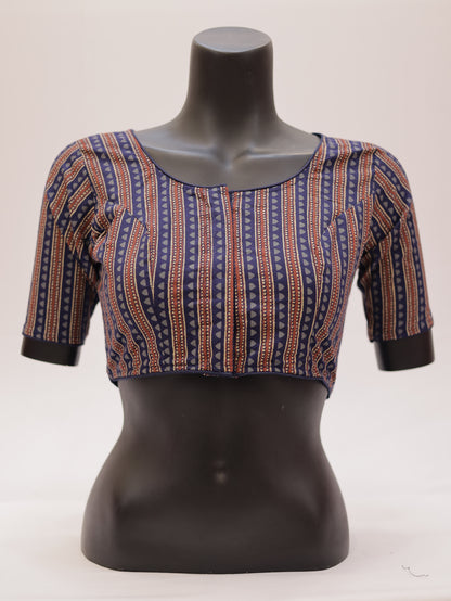 Ready to Wear Cotton Ajrak Printed Blouse -G307
