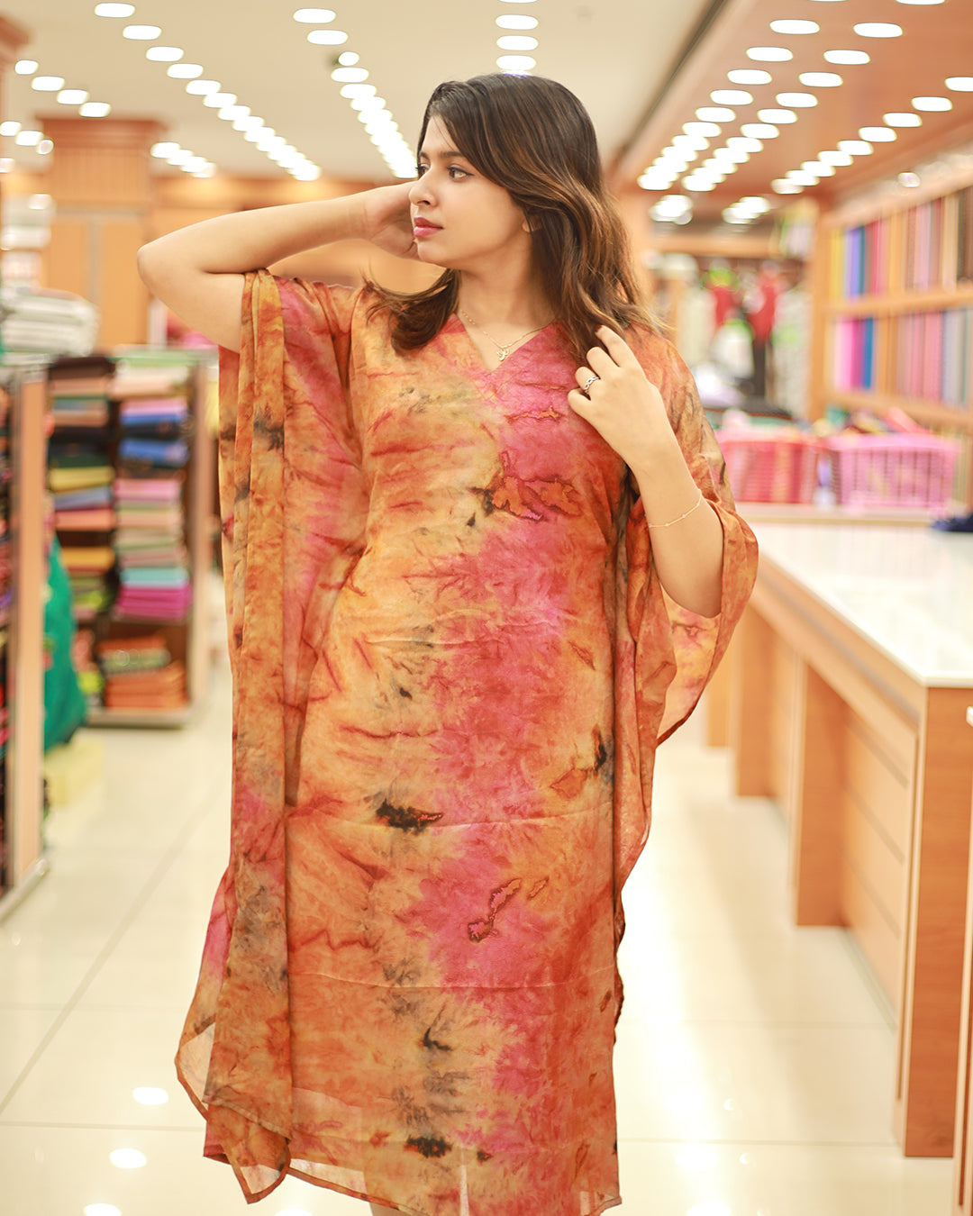 Women's  Tie and die Caftan Kurthi 1267