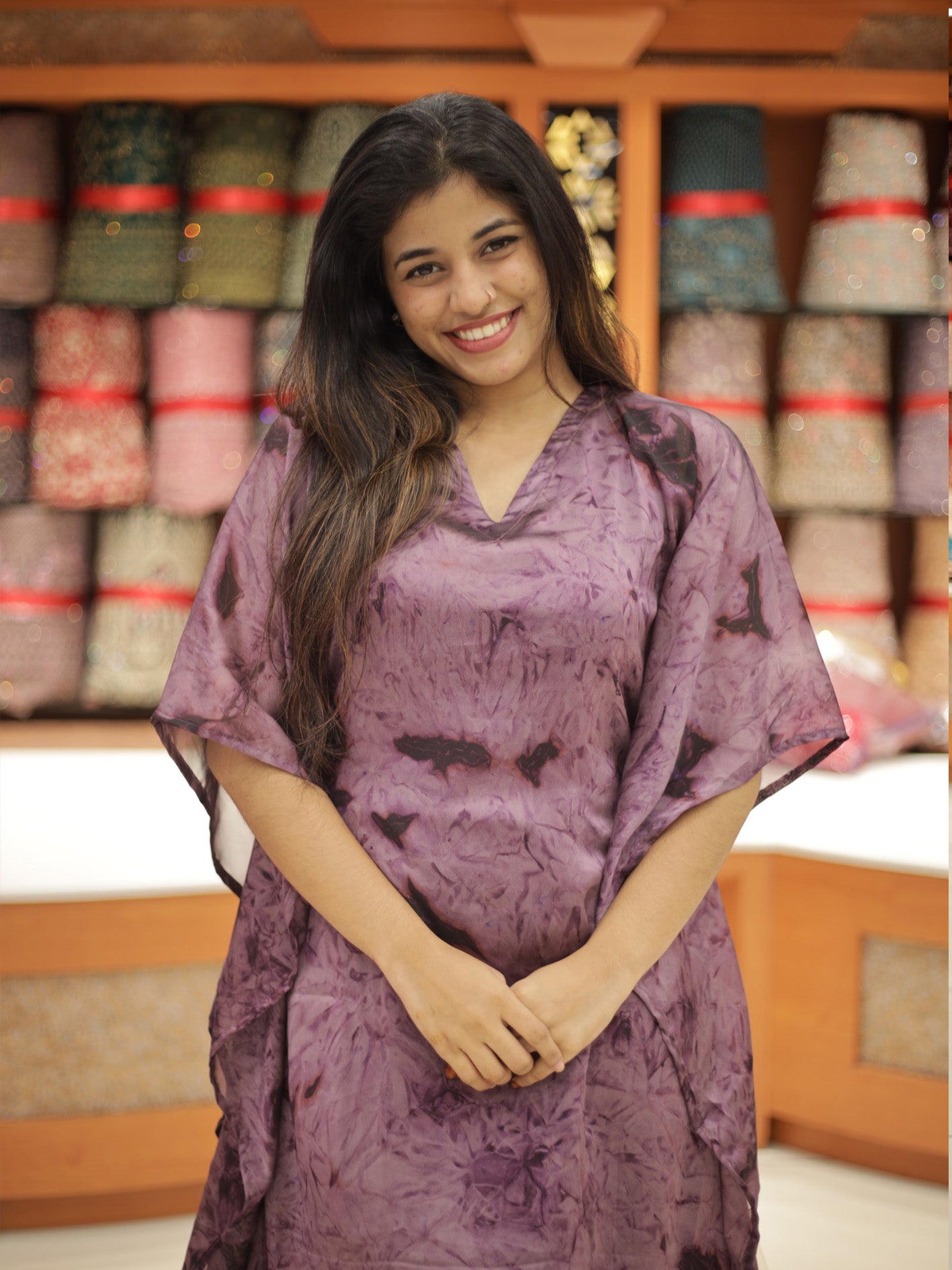 Women's  Tie and die Caftan Kurthi - 1292